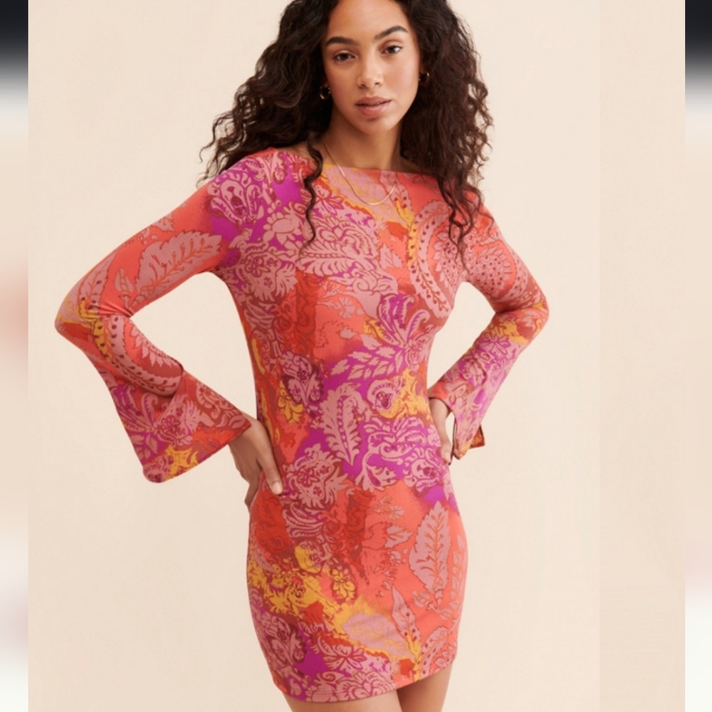 Urban Outfitters Silence & Noise Bohemian Long Sleeve Dress